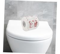 UKCOCO Christmas Patterned Toilet Paper Roll Soft Absorbent Bath Tissue with Santa Claus Design One Use Xmas Toilet Roll for Holiday Bathroom Decor and Easy to Break Down