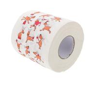 UKCOCO Christmas Printed Toilet Paper Roll with Santa and Reindeer Design Decorative Xmas Tissue for Bathroom and Party Soft Non Bleached Bath Tissue Practical Holiday Home and Office