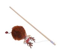 UKCOCO Christmas Reindeer Cat Teaser Stick Interactive Plush for Indoor Cats Stress Relief and Play Bite Resistant Xmas Wand for Kittens and Adult