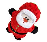 UKCOCO Christmas Santa Plush Dog Toy with Squeaky Chew Function Sturdy Soft Plush for Puppy Training and Holiday Play