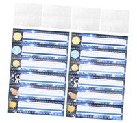 UKCOCO Classroom Desk Name Tags with Writable Pencil Pattern Paper Nameplates for Students Office Home Use Includes Adhesive Dots for Easy Application for Back to School and Training