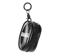 UKCOCO Clear PVC Doll Carrying Case with Double Zipper and Keychain Portable Transparent Display Bag for Rag Doll and Figure Collectors Stylish Mini Pouch with Pompom Ball