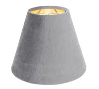 UKCOCO Cloth Lampshade Grey 5.91X5.91X4.72In E27 Velvet Gold Lined Table Lamp Shade for Living Room Indoor Lighting Soft Light Cover