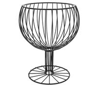 UKCOCO Coffee Pod Holder Basket Wire Fruit Basket Coffee Organizer Station Black Iron Fruit Bowl for Kitchen Countertop Storage Tea Bag Organizer