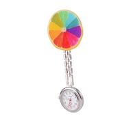 UKCOCO Colorful Pendant Clock Pocket Watch with Clamp for Doctors and Nurses, Alloy Material, Accurate Time Keeping, Easy to Carry, Lightweight Sanatorium Time Keeper for Therapists