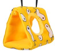 UKCOCO Comfortable Yellow Cotton Parrot Sleeping Bed Hanging Bird Nest Hammock for Small Pets Suitable for House and Bedside Use Supple and Fashion Style Bird Bed