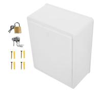UKCOCO Compact Lockable Milk Box for Wall Mount Plastic Milk and Mail Storage Organizer Sturdy Outdoor Container 8.5X6.7X3.7 Inch for Home and Office