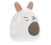 UKCOCO Cooling Ceramic Hamster Hideout House for Summer Rats and Guinea Pigs, Small Animal Ceramic Nest with Rabbit White Color, Pet Cooling Hide Cabin for Bedding and Rest