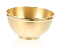 UKCOCO Copper Water Offering Bowl for Buddhist Large Decorative Rice Bowl for Home and Temple Use Sacred Vessel for Food and Holy Water Practical Buddhist Worship Supply