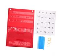 UKCOCO Counting Pocket Chart for Classroom Wall Portable Hanging Pouch with Numbered Pockets for Teaching Basic Math Skills Compact Educational Tool for Students and Teachers
