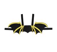 UKCOCO Creative Black Bat Wings Adjustable Felt Cloth Harness with Bell Halloween Bat Wing Costume Pet for Cats and Dogs for Puppies, for Halloween Party Atmosphere