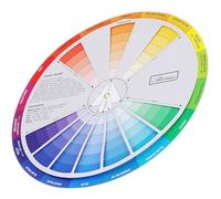 UKCOCO Creative Colour Wheel Chart for Nail Art and Colored Mixing Learning, Easy-to-use Paper Material with English Version, Simple to Learn Colour Blending Techniques for Women