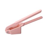 UKCOCO Creative Pink Garlic Slicer and Mincer Made of Sturdy Aluminum Alloy with Ergonomic Handles, Efficiently Crushing Unpeeled Garlic Cloves and Chopping Nuts for Kitchen and Dining