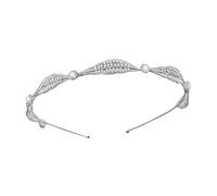 UKCOCO Crown, White Rhinestone Alloy Headband Bridal Elegant with Delicate Sparkling Design Wedding Accessory for Weddings for Special Occasions and Thanksgiving