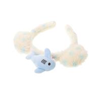UKCOCO Cute Plush Bear Ears Headband Small Blue Shark Design, Soft Plush Hair Accessory for Women Featuring Gentle Fit and Versatile Use, for Daily Outfits and Makeup Sessions
