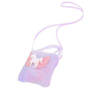 UKCOCO Cute Unicorn Crossbody Bag for Little Small Plush Shoulder Handbag with Strap for Parties Travel Everyday Use Wallet for Coins Small Essentials