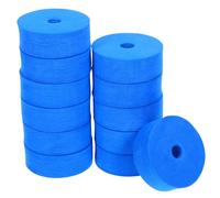 UKCOCO Cymbal Felt Washers 12Pcs Double Layer Lake Blue Felt Pads for Snare and Tom Drums Suitable for Hi-Hat Stands and Drum Maintenance