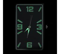 UKCOCO Dashboard Adhesive Square Clock 1.9 Inch Alloy Analog Car Clock with Fluorescent Display for Automotive and Indoor Decoration