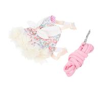 UKCOCO Decorative Bunny Harness Leash Set for Small Rabbits, Pink S Size Rabbit Clothes Kit with Lightweight Soft Mesh, Outdoor Walking Harness for Dwarf and Lop Eared Pets