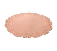 UKCOCO Decorative round Silicone Coasters with Vintage European Lace Embossed Pattern, Protective and Multi-purpose Cup Mats for Cafe and Office Desk Use