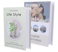 UKCOCO Decorative Simulation Books Modern Simple Book Model 2 Pcs Paper Material Lifelike Design for Photography Props and Home Staging Suitable for Study Room and Photo