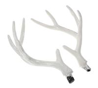 UKCOCO Deer Antlers Lightweight White Faux Props for Christmas Headbands DIY Crafts Holiday Party Decorations and Photo Booth Accessories