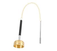 UKCOCO Delicate Portable Percussion Bell Traditional Buddhism Handbell for Meditation Rituals Yoga Smooth Surface Easy to Hold for Home Temple Use
