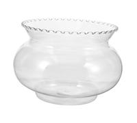 UKCOCO Desktop Plastic Fish Tank 900ml Small Betta Aquarium Bowl with Decorative Edge for Office and Home Goldfish Or Turtle Viewing