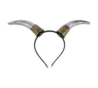 UKCOCO Detachable Bull Horn Headband Easy Assembly Reusable Pu Material with Comfortable Nordic Style Hair Hoop for Halloween and Carnival Party for Women Adults Cosplay Costume