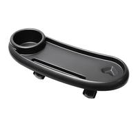UKCOCO Detachable Plastic Stroller Tray with Drinks Holder, Universal Snack Tray for Stroller, Black Pram Accessory for Feeding and Travel Use