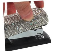 UKCOCO Diamond Crystal Small Desk Stapler Compact Multi Function Office Stapler for School and Home Use with Stable Stapling Performance and Easy Carry Design