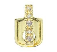 UKCOCO Diamond-inlaid Gold Teeth Props for Hip Hop Grill for Teeth for Rapper Props for Halloween Party