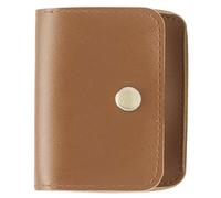 UKCOCO Digital Accessories Organizer Bag Small Square Pu Case with Vintage Design and Versatile Storage for Travel Electronic Accessories and Cable Carrying Case, Easy to Carry Light Brown