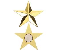UKCOCO DIY Decorative Pentagram Ornament for Medal Making, Zinc Alloy Star | Golden Smooth Finish, round Edges, Party Favours and Wall Decor for Crafters and Teens