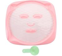 UKCOCO DIY Face Mask Mold Set with Tray and Measuring Spoon, Reusable Mud Mask Template for Facial Skincare, 2 Pieces Beauty Tool for Women’s Face Treatments