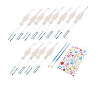 UKCOCO DIY Wooden Nutcracker Wind Chime Craft with Wooden Ribbon Silver Wire and Pens for Home and Garden Decorative Doodle Pendant Handmade Wind Chimes for Outdoor and Indoor Hanging
