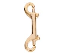 UKCOCO Double Ended Bolt Snaps Hook,1 Pack 90 mm Brass Double Ended Clips Double End Trigger Clip Clasp for Dog Leash,Pet Feed Buckets,Camping,Bag Strap