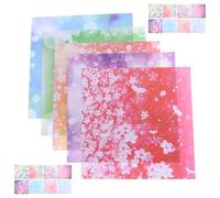 UKCOCO Double-Sided Origami Paper 50 Sheets for DIY Crafting, Galaxy and Colorful Bubble Patterns, Folding Handicraft Paper Suitable for Kindergarten Art Projects