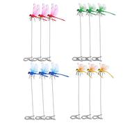 UKCOCO Dragonfly Clip 3D Fake Insect Decoration Set Multicolour Lightweight Clips for Garden Accessories and Outdoor Wear Firm Grip Garden Ornament