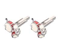 UKCOCO Drum Set Suit Cufflinks with Delicate Craftsmanship 2pcs Silver Brass Material Lightweight Shirt Accessories for Men and Women for Birthday and Business Partnerships