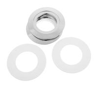 UKCOCO Dual Flush Toilet Push Button Converter Plate, 2 Sets, Easy to Wipe Clean Plastic, Replacement for 38mm Buttons, Home Bathroom