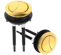 UKCOCO Dual Push Button Toilet Flush Replacement, for 2pcs Abs Material, 48mm Round Design, Easy to Install Bathroom Cistern Accessory Household Toilet Water Tank