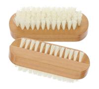 UKCOCO Dual-sided Nail Brush 2pcs and with Lotus Wood and Pp Material for Effective Fingernail Cleaning under Nail Scrubbing for Suitable for Professional and Personal Use Professional Personal Use