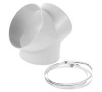 UKCOCO Duct Connector Way Y-shaped Hose Splitter for Dryer Vent Hose Adapter with Clamps for Easy Installation and Versatile Duct Systems