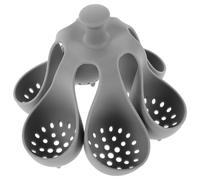 UKCOCO Egg Cooker Silicone Steamer Rack for Kitchen, Microwave Egg Poacher, Multi-Egg Holder for Boiling and Steaming, Household Cooking Tool, Grey