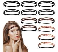 UKCOCO Elastic Hair Bands Polyester Material for Women 12pcs Wide Decorative Headbands Suitable for Curly and Short Hair, for Daily Use and Exercise for Ladies