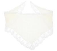 UKCOCO Elegant Beige Lace Triangle Headscarf for Women, Multi-way Wearing Hair Bandana with Delicate Cloth Material, Versatile Colour Hair Accessory for Stylish Everyday Use