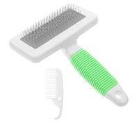 UKCOCO Ergonomic Handle Pet Grooming Comb Cat Dog Detangling Brush Slicker Tool for Long Hair Dual Pet Compatibility Reduces Matting Sheds