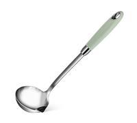 UKCOCO Ergonomic Stainless Steel Oil Separator Ladle with Long Handle Multipurpose Soup Strainer Spoon for Cooking and Grease Removal Head Skimming Ladle for Healthy Meal Preparation