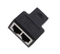 UKCOCO Ethernet Splitter Adapter Dual Port Network Connector for Easy Device Sharing Durable Design for Simultaneous Connections for Laptops and Routers